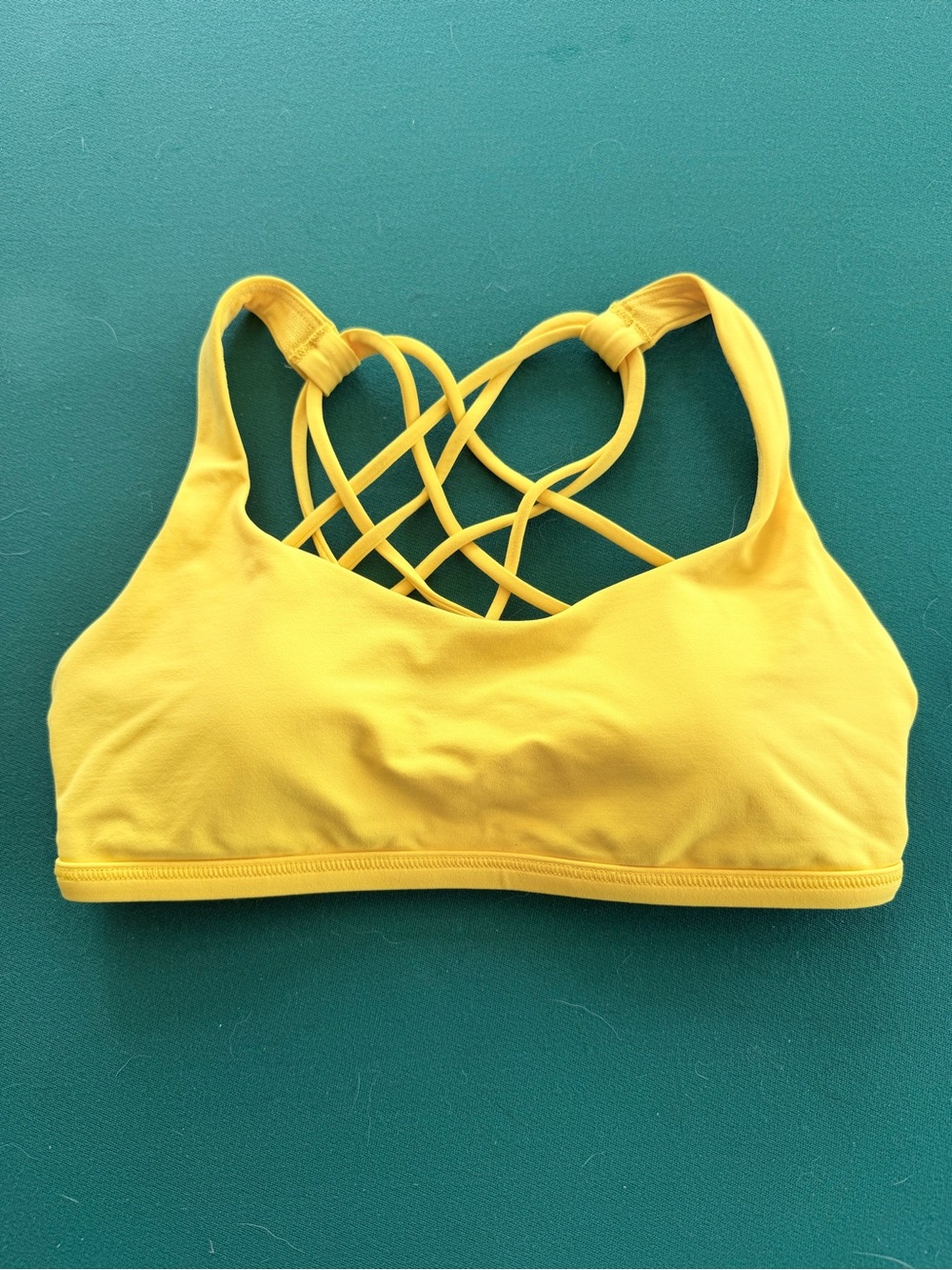 NEW yellow lululemon athletica Free To Be Serene sports bra Size 2